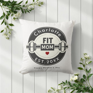 Modern Fit Mom Mothers Day Pillow Gift