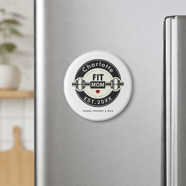 Modern Fit Mum Mothers Day Fridge Magnet (Creator Uploaded)