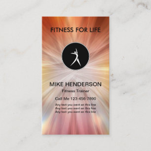 Modern Fitness Coach And Trainer Business Card