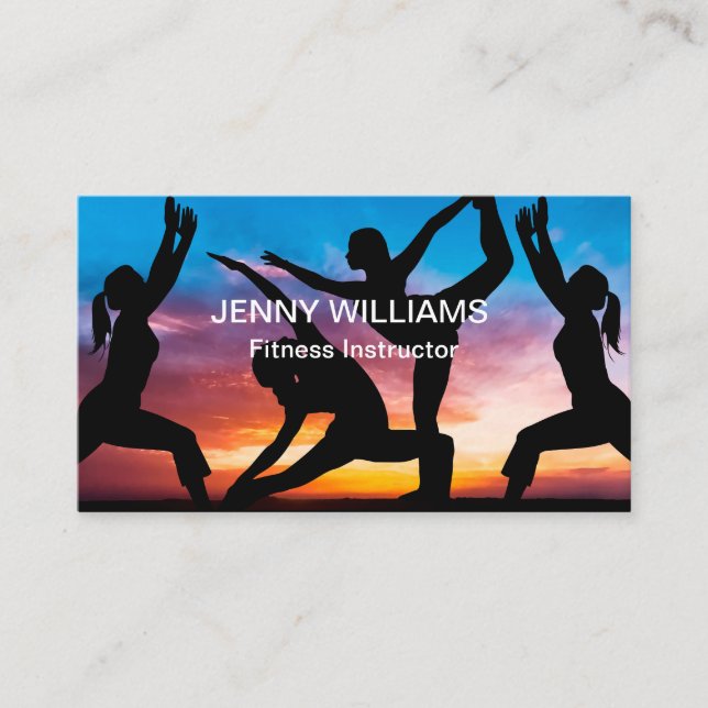 Modern Fitness Instructor Business Card (Front)