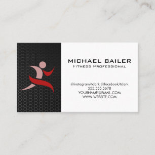 Modern Fitness Logo Health Business Card