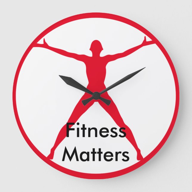 Modern Fitness Theme Large Clock (Front)