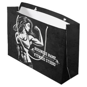 Modern Fitness Trainer Bodybuilding Gym Instructor Large Gift Bag