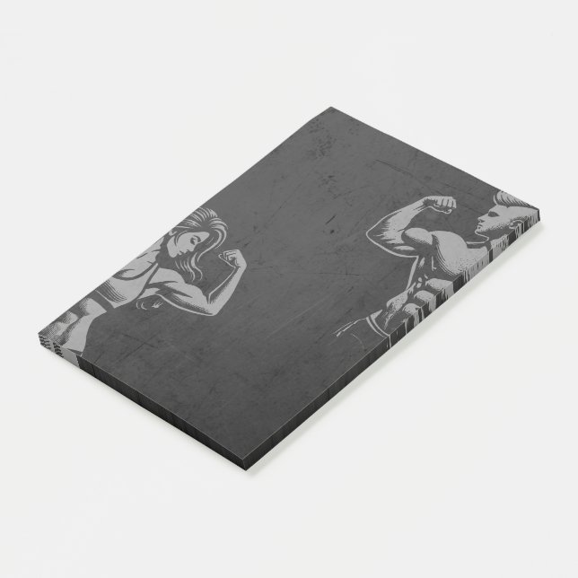 Modern Fitness Trainer Bodybuilding Gym Instructor Post-it Notes (Angled)