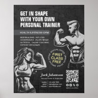 Modern Fitness Trainer Bodybuilding Gym Instructor