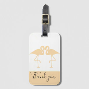 Modern Flamingo, Thank You  Luggage Tag