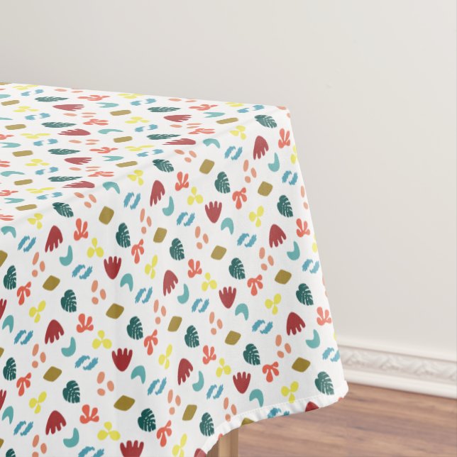 Modern Flat Design Green Red Orange design3b Tablecloth (In Situ)