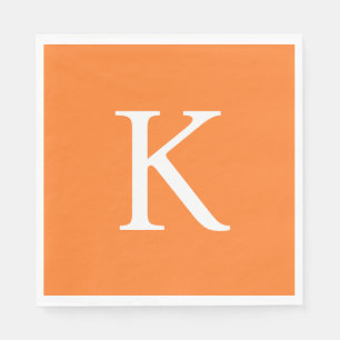 Modern Flat Graphic Daisy Orange Napkin