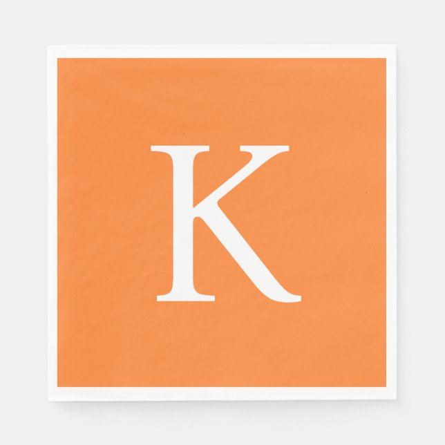 Modern Flat Graphic Daisy Orange Napkin (Front)