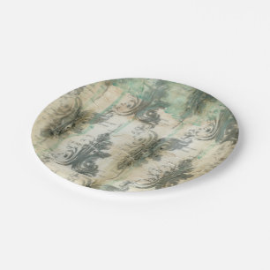 Modern Fleur De Lis Design Paper Plate