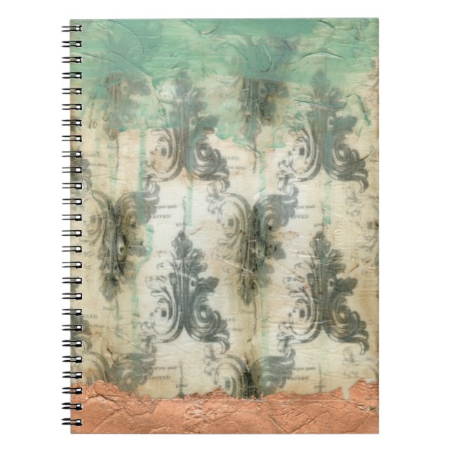 Modern Fleur De Lis Design Spiral Notebook (Front)