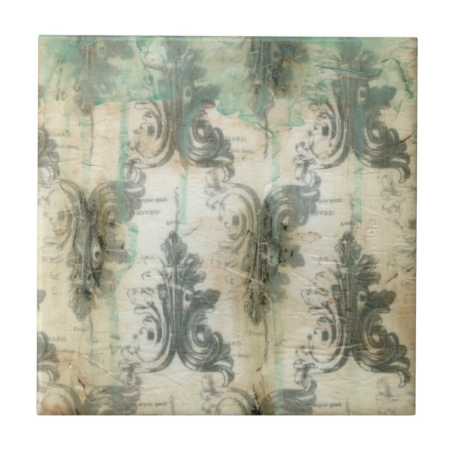 Modern Fleur De Lis Design Tile (Front)