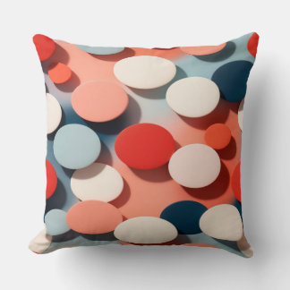 Modern Floating Circles Pattern Cushion