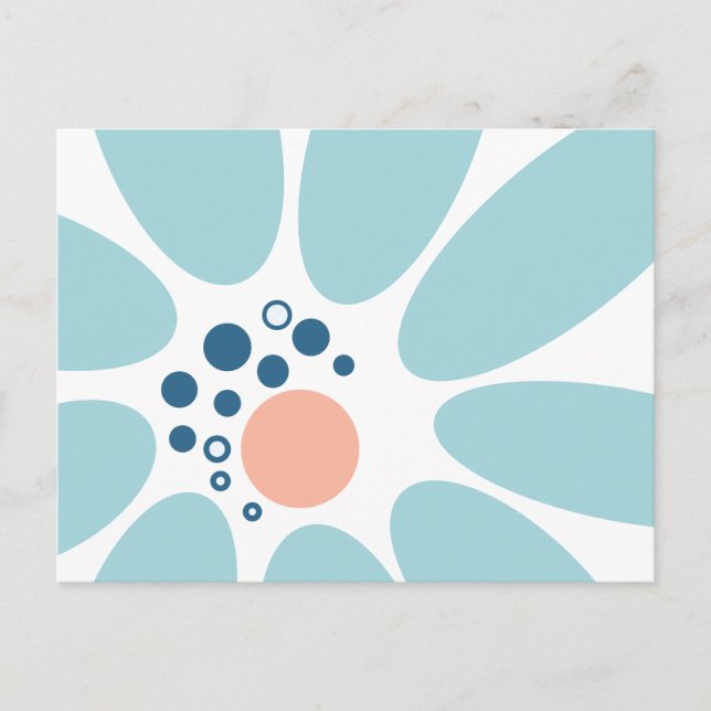 Modern Floral 2 Abstract Design Postcard (Front)