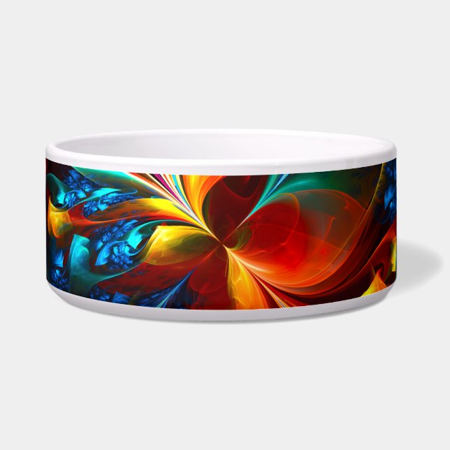 Modern Floral Abstract Art Orange Blue Pattern #14 (Front)