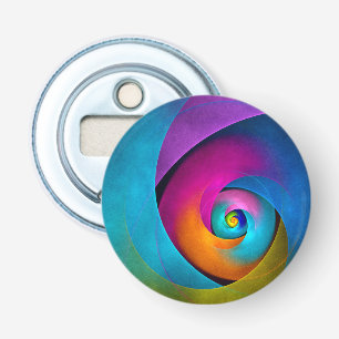 Modern Floral Abstract Art Pink Blue Pattern #17 Bottle Opener