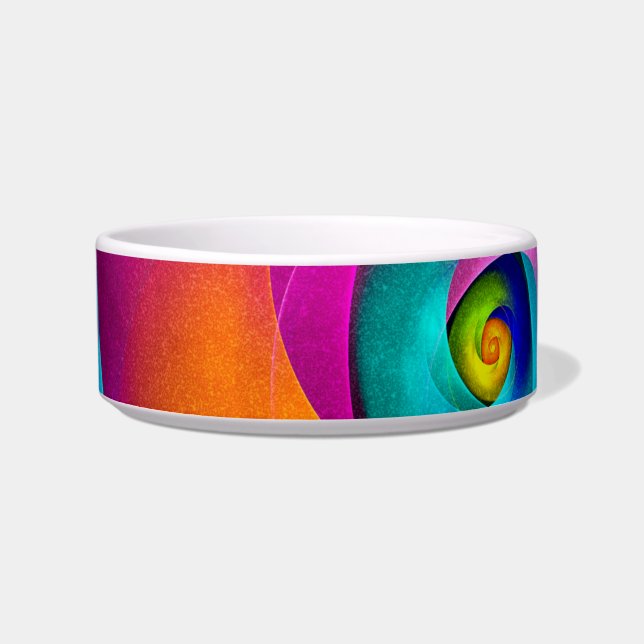 Modern Floral Abstract Art Pink Blue Pattern #17 Bowl (Front)