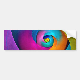 Modern Floral Abstract Art Pink Blue Pattern #17 Bumper Sticker