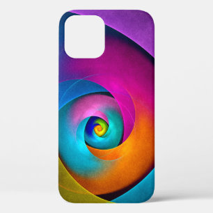 Modern Floral Abstract Art Pink Blue Pattern #17 iPhone 12 Case