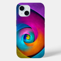 Modern Floral Abstract Art Pink Blue Pattern #17