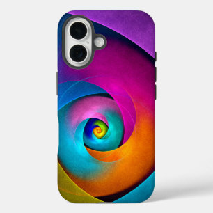 Modern Floral Abstract Art Pink Blue Pattern #17 iPhone 16 Case