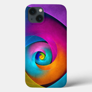 Modern Floral Abstract Art Pink Blue Pattern #17 iPhone 13 Case