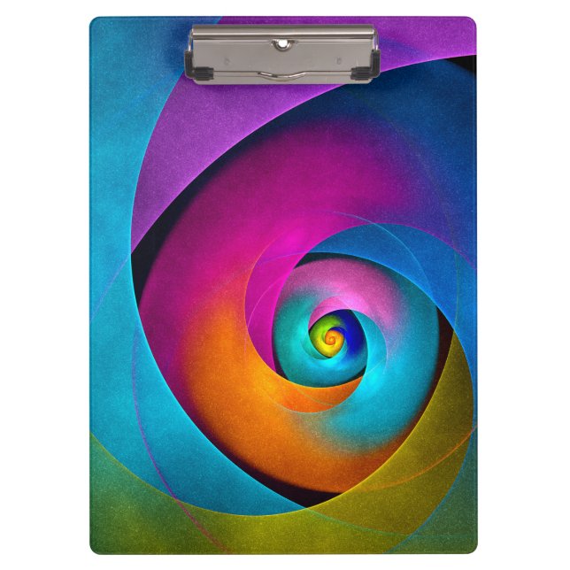 Modern Floral Abstract Art Pink Blue Pattern #17 Clipboard (Front)