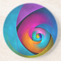 Modern Floral Abstract Art Pink Blue Pattern #17