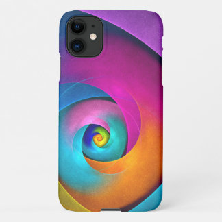 Modern Floral Abstract Art Pink Blue Pattern #17 iPhone 11 Case
