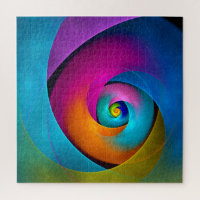 Modern Floral Abstract Art Pink Blue Pattern #17
