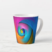 Modern Floral Abstract Art Pink Blue Pattern #17