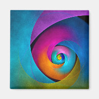 Modern Floral Abstract Art Pink Blue Pattern #17
