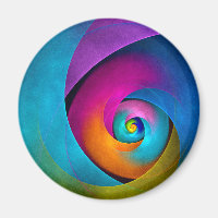 Modern Floral Abstract Art Pink Blue Pattern #17
