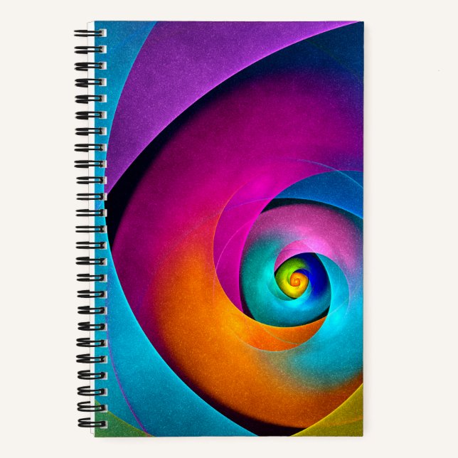 Modern Floral Abstract Art Pink Blue Pattern #17 Notebook (Front)