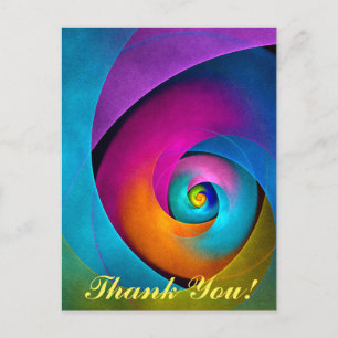 Modern Floral Abstract Art Pink Blue Pattern #17 Postcard