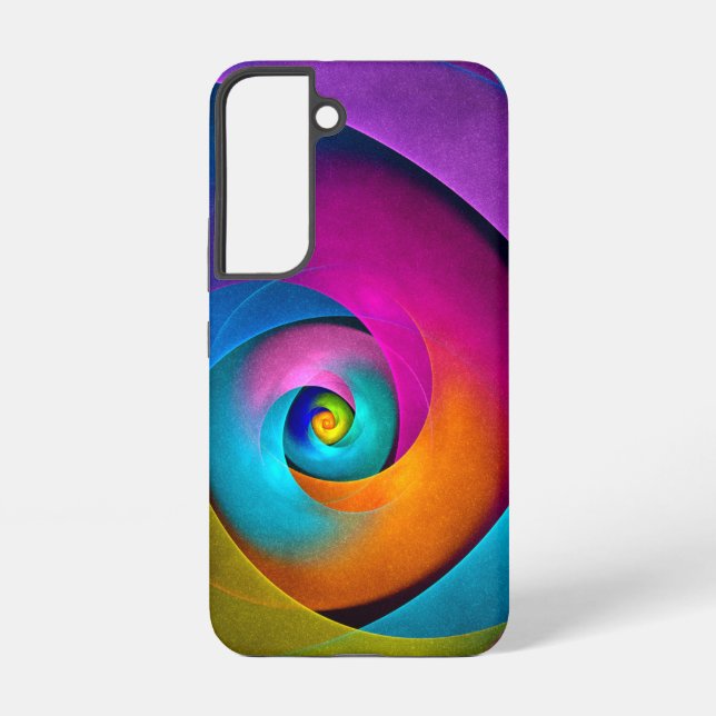 Modern Floral Abstract Art Pink Blue Pattern #17 Samsung Galaxy S22 Case (Back)