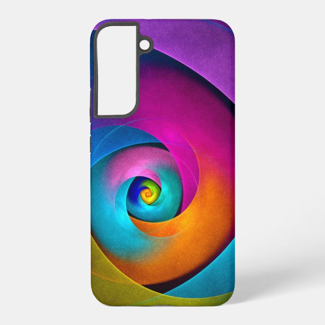 Modern Floral Abstract Art Pink Blue Pattern #17 Samsung Galaxy S22+ Case (Back)