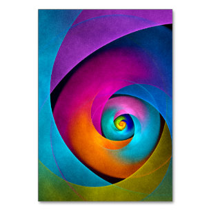 Modern Floral Abstract Art Pink Blue Pattern #17 Table Number