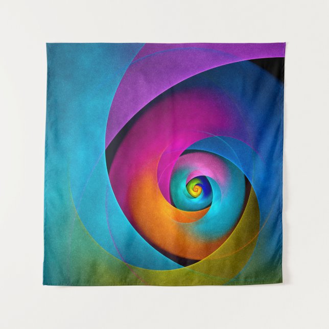 Modern Floral Abstract Art Pink Blue Pattern #17 Tapestry (Front)