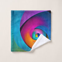 Modern Floral Abstract Art Pink Blue Pattern #17