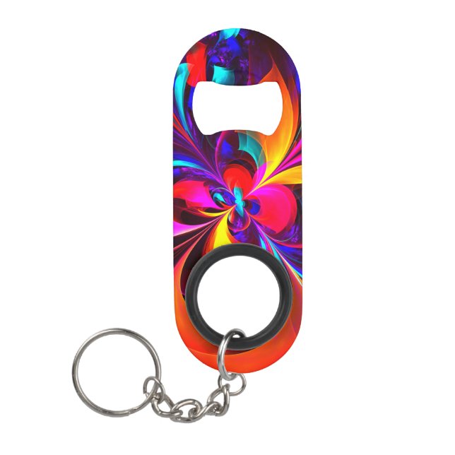 Modern Floral Abstract Art Red Blue Pattern #07 (Front)
