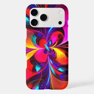 Modern Floral Abstract Art Red Blue Pattern #07