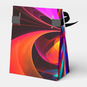 Modern Floral Abstract Art Red Blue Pattern #07 Favour Box