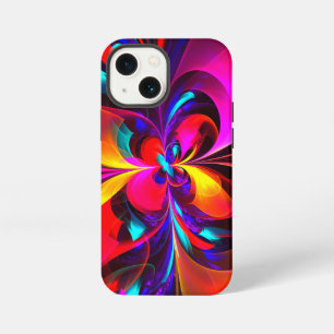 Modern Floral Abstract Art Red Blue Pattern #07 iPhone 13 Mini Case