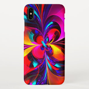 Modern Floral Abstract Art Red Blue Pattern #07 iPhone XS Max Case