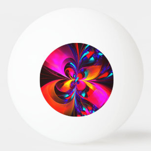 Modern Floral Abstract Art Red Blue Pattern #07 Ping Pong Ball
