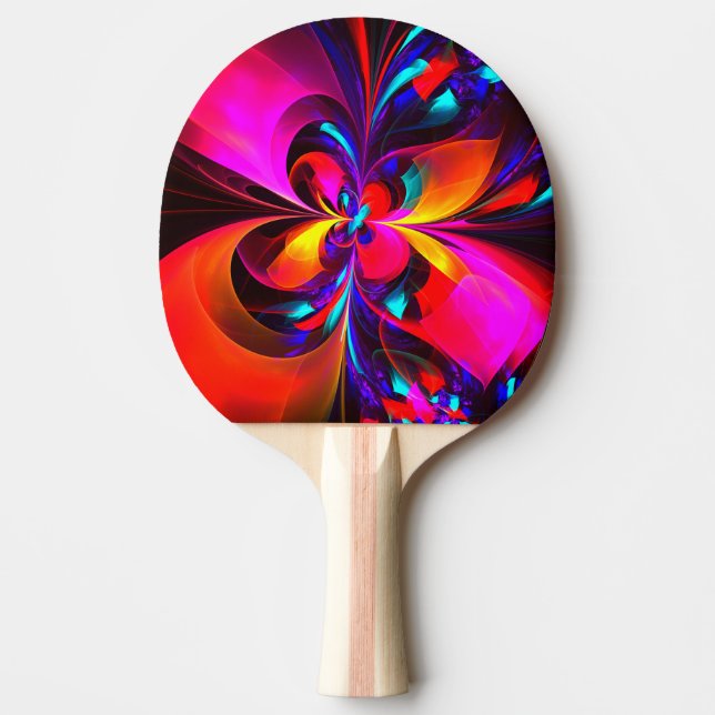 Modern Floral Abstract Art Red Blue Pattern #07 Ping Pong Paddle (Front)
