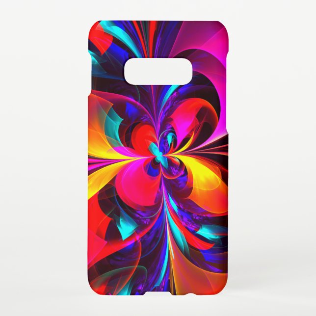 Modern Floral Abstract Art Red Blue Pattern #07 Samsung Galaxy Case (Back)