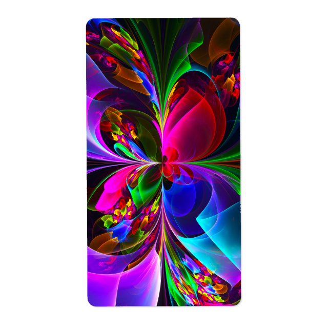 Modern Floral Abstract Art Red Blue Pattern #12 (Front)