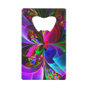 Modern Floral Abstract Art Red Blue Pattern #12